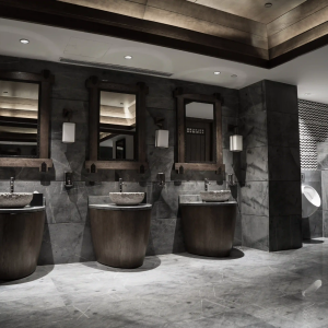 Restroom with neutralized odors